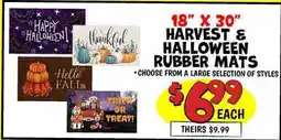 Ollie's HARVEST & HALLOWEEN RUBBER MATS offer
