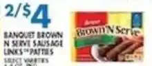 Met Foodmarkets Banquet Brown N Serve Sausage Links Patties offer