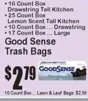 Super Fresh Good Sense Trash Bags offer