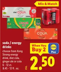Lidl soda / energy drinks offer