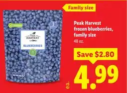 Lidl Peak Harvest frozen blueberries, family size offer