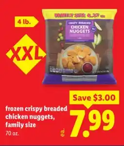 Lidl frozen crispy breaded chicken nuggets offer