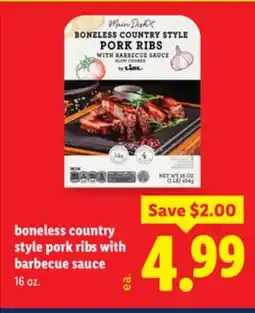 Lidl boneless country style pork ribs with barbecue sauce offer
