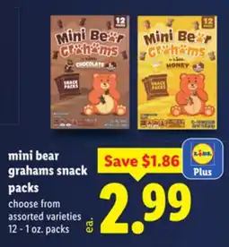 Lidl mini bear grahams snack packs offer