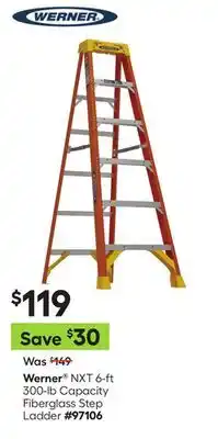 Lowe's NXT 6-ft 300-lb Capacity Fiberglass Step Ladder offer