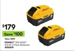 Lowe's 20V MAXF 6.0-Ah 2-Pack Batteries offer
