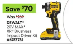 Lowe's 20V MAX+ XR Brushless Impact Driver Kit offer
