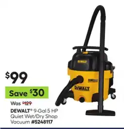 Lowe's 9-Gal 5 HP Quiet Wet/Dry Shop Vacuum offer