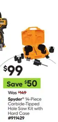 Lowe's 14-Piece Carbide-Tipped Hole Saw Kit with Hard Case offer