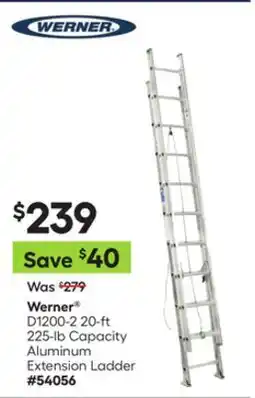 Lowe's D1200-2 20-ft 225-lb Capacity Aluminum Extension Ladder offer