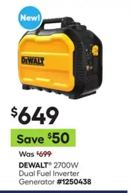 Lowe's 2700W Dual Fuel Inverter Generator offer