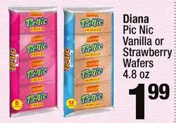 Super King Markets Diana Pic Nic Vanilla or Strawberry Wafers offer