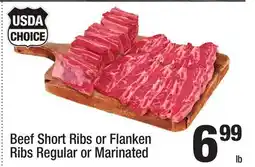 Super King Markets Beef Short Ribs or Flanken Ribs Regular or Marinated offer