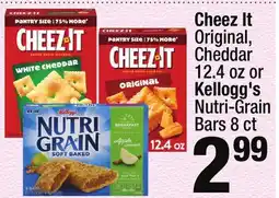 Super King Markets Cheez It Original, Cheddar 12.4 oz or Kellogg's Nutri-Grain Bars 8 ct offer