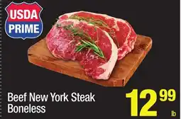 Super King Markets Beef New York Steak Boneless offer