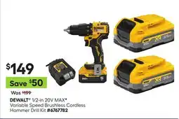 Lowe's 1/2-in 20V MAX Variable Speed Brushless Cordless Hammer Drill Kit offer