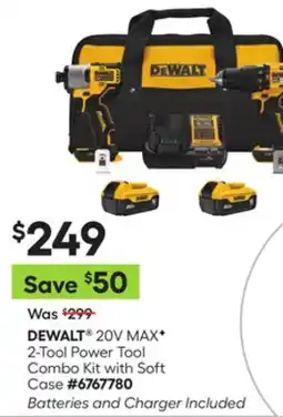 Lowe's 20V MAX+ 2-Tool Power Tool Combo Kit with Soft Case offer