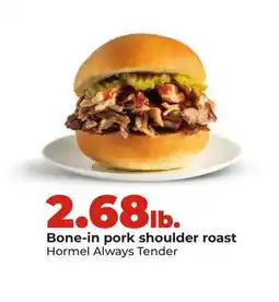 Hy-Vee Bone-in pork shoulder roast offer