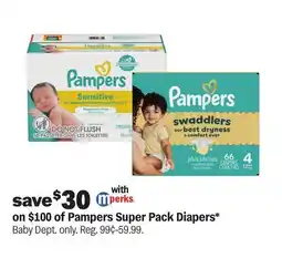 Meijer Pampers Super Pack Diapers offer
