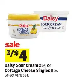 Meijer Daisy Sour Cream 8 oz. or Cottage Cheese Singles 6 oz offer