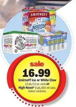 Meijer Smirnoff Ice or White Claw or High Noont offer