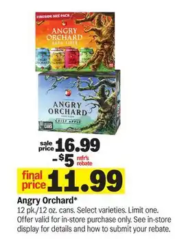 Meijer Angry Orchard offer