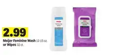 Meijer Meijer Feminine Wash 12-15 oz. or Wipes 32 ct offer
