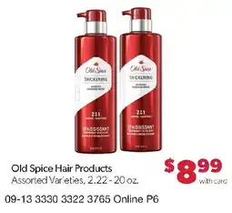 Family Fresh Market Old Spice Hair Products offer