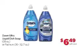 Family Fresh Market Dawn Ultra Liquid Dish Soap or Platinum offer