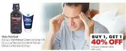 Family Fresh Market Vicks PainQuil VapoFreeze Cream or Spray-On or Nervive Pain Relief Tablets or Roll-On offer