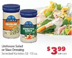 Family Fresh Market Litehouse Salad or Slaw Dressing offer