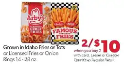 Family Fresh Market Arby's seasoned curly fries or checkers rally's famous seasoned fries offer
