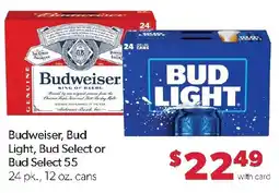 Family Fresh Market Budweiser, Bud Light, Bud Select or Bud Select 55 offer