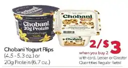Family Fresh Market Chobani Yogurt Flips offer