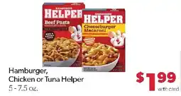 Family Fresh Market Hamburger, Chicken or Tuna Helper offer