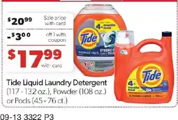 Family Fresh Market Tide Liquid Laundry Detergent offer