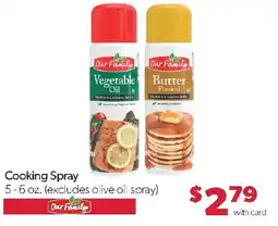 Family Fresh Market Our Family cooking spray offer