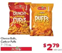 Family Fresh Market Our Family Cheese Balls, Curls or Puffs offer