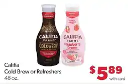 Family Fresh Market Califia Cold Brew or Refreshers offer