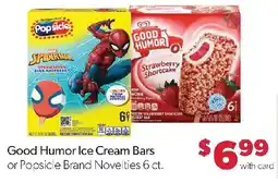 Family Fresh Market Good Humor Ice Cream Bars or Popsicle Brand Novelties offer