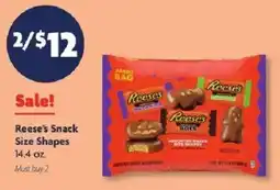 Family Dollar Reese's Snack Size Shapes offer