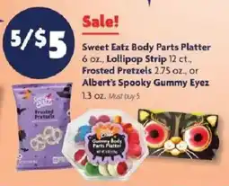 Family Dollar Sweet Eatz Body Parts Platter offer