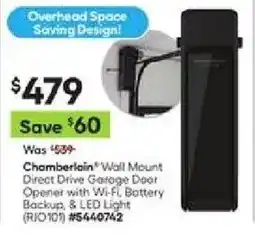 Lowe's Chamberlain Wall Mount Direct Drive Garage Door Opener offer