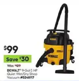 Lowe's DeWalt 9-Gal 5 Hp Quiet Wet/Dry Shop Vacuum offer