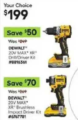 Lowe's DeWalt 20v max xr drill/driver kit offer