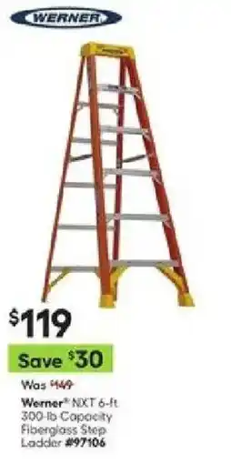 Lowe's Werner nxt 6-ft fiberglass step ladder offer
