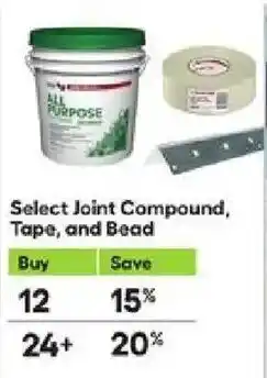Lowe's Select Joint Compound, Tape, and Bead offer