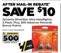 Advance Auto Parts Sylvania Silverstar Ultra Headlights offer