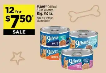 Dollar General 9lives cat food offer