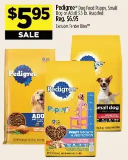 Dollar General Pedigree dog food puppy small dog or adult offer